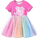 Peppa Pig Toddler Girls Dress Cute Tutu Dresses for Birthday Party Tulle Princess Dress Little Girl Size 2-6T