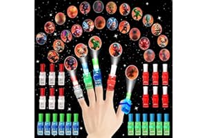 PLEASELIFT Superhero Finger Lights, 24 PCS Glow in the Dark LED Flashlights Hero Theme Party Favors, Bulk Fun Light Up Toys for Halloween Trick or Treats, Classroom Rewards, Party Goodie Bag Fillers & Kids Gifts