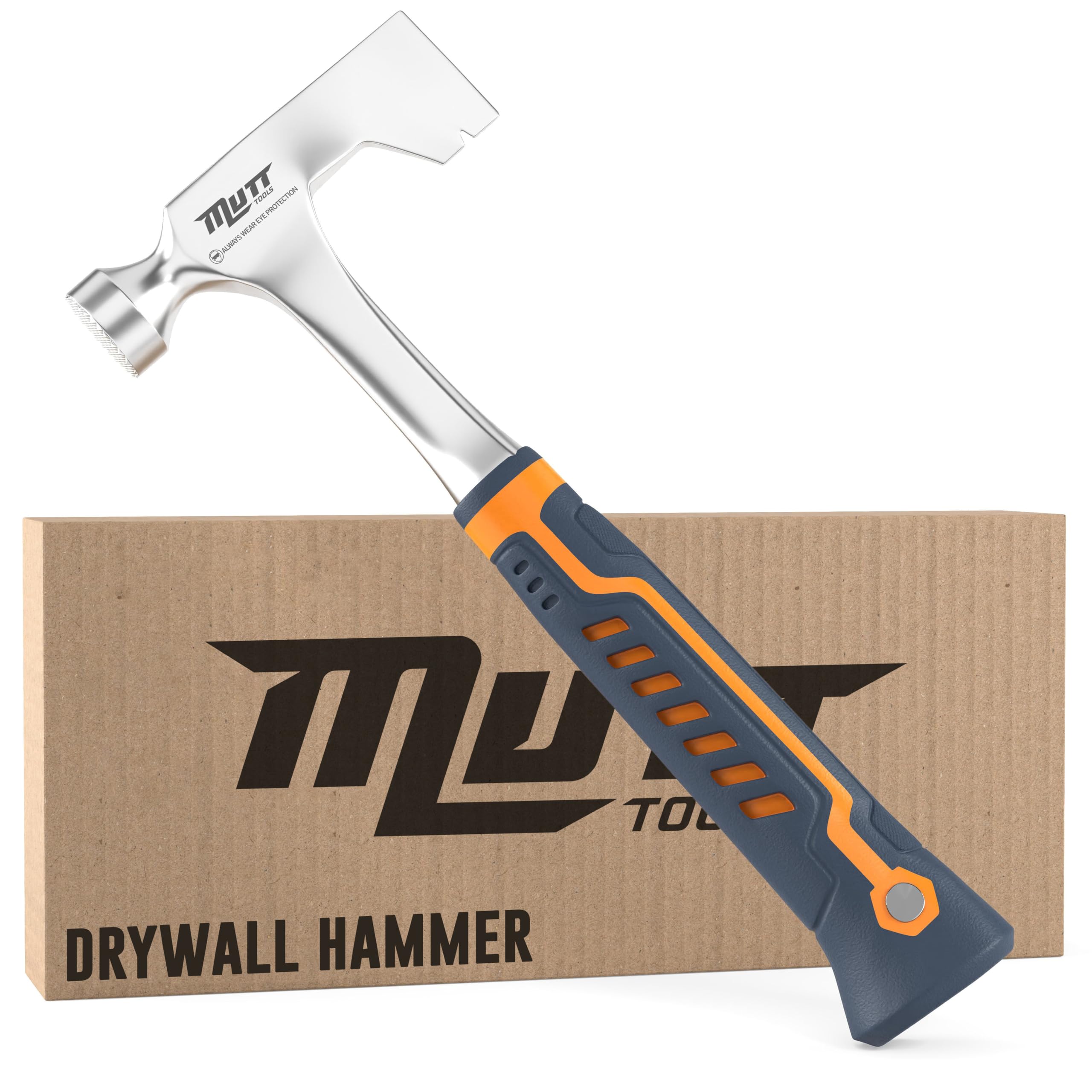 Photo 1 of *SOME WEAR* Mutt Tools Professional Drywall Hammer Hatchet – 14oz Head – Ergonomic Grip – Lath Hammer for Drywall Installation and Demolition