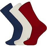 Chaps Men's Rib Solid Color Cotton and Breathable Mesh Crew Socks (1-6 Pair Packs)