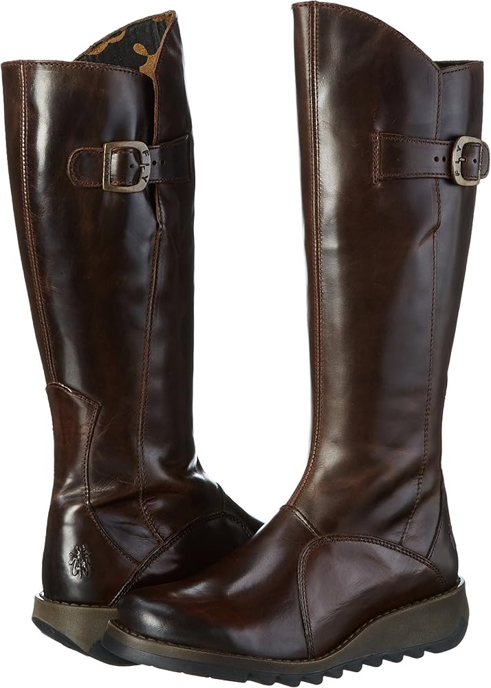 fly black knee high boots