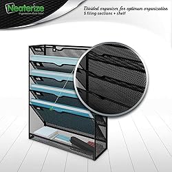 NEATERIZE Mail Organizer for Wall -Heavy-Duty Mesh