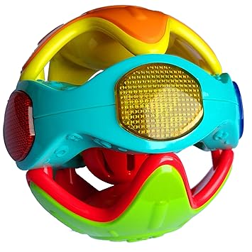 Techhark Colorful Lovely Attractive Rattles Light Music Baby Fun Ball, with Non-Toxic - Baby Ball for Babies, Toddlers, Infants & Children (ABS Baby Ball) (Light Music Ball)
