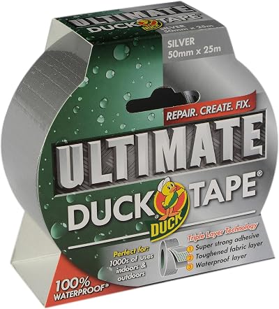 Duck Tape Ultimate Cloth Tape Silver 50mm x 25m High Strength Waterproof