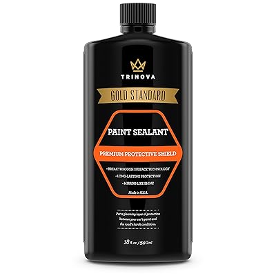TriNova Paint Sealant for Car Long Lasting Protection and Shine. Synthetic Polymers Seal The Surface to Prevent UV Damage and Produce Deep Glossy Coat 18oz