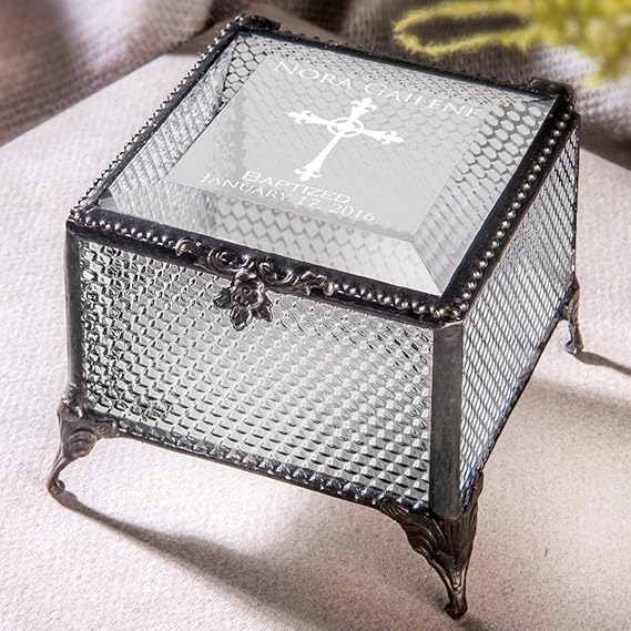 crystal glass jewelry box