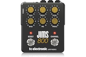 TC Electronic JIMS 800 PREAMP Guitar Pedal | Twin-Channel Guitar Preamp with Independent Channel Controls, Pre/Post Boost & D