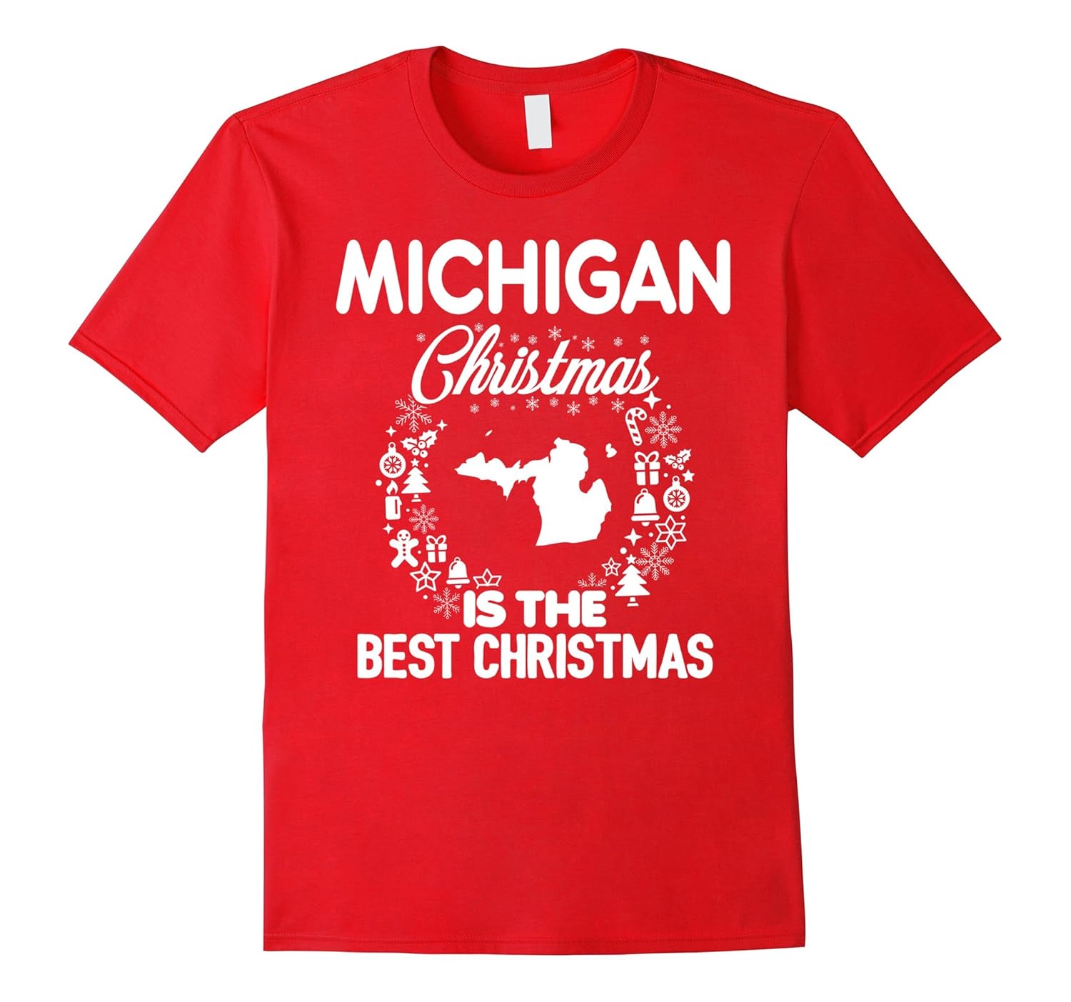 Michigan Christmas Is The Best Christmas T-Shirt-ANZ