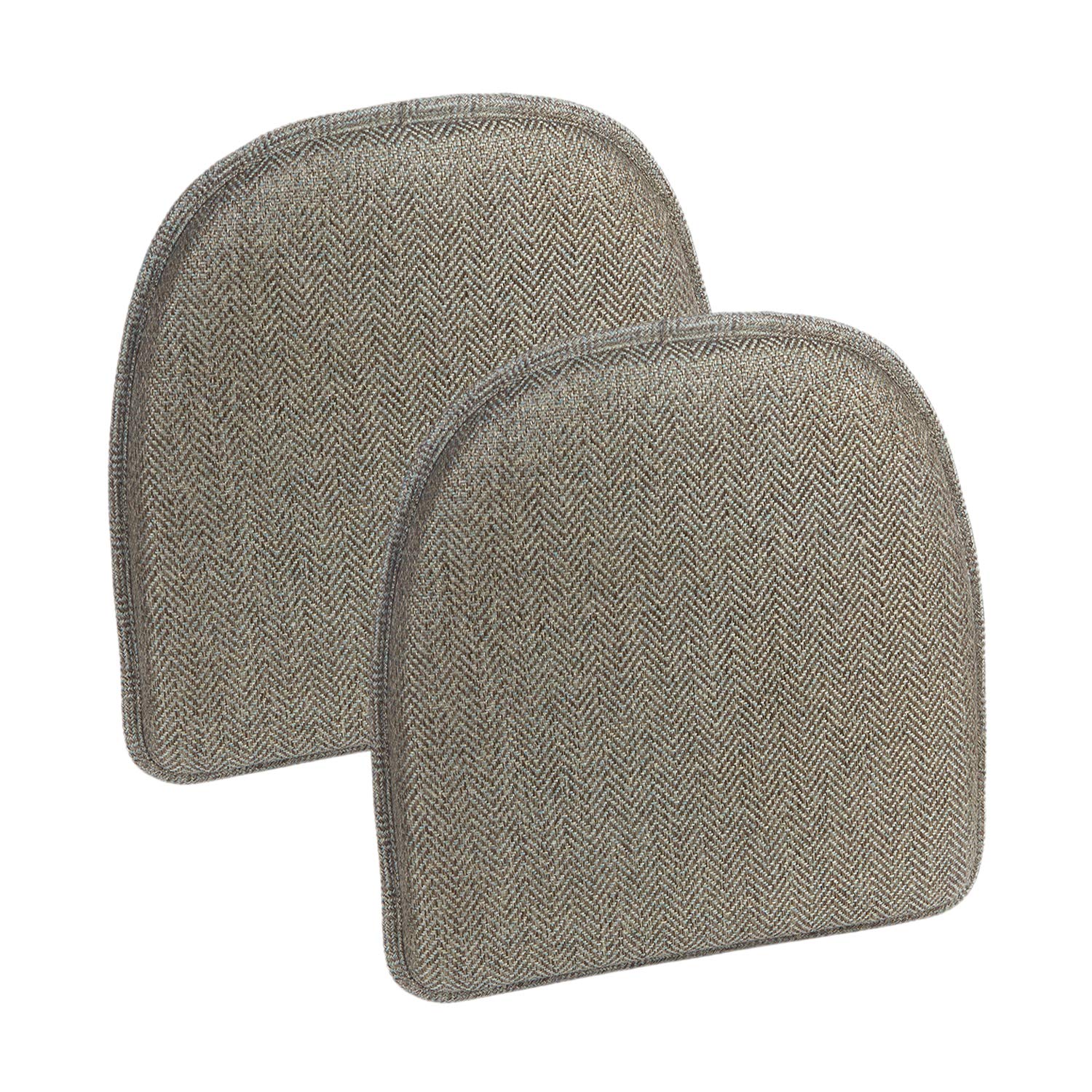 Navy Klear Vu Nakita Striped Non Slip Dining Kitchen Chair Pads 15