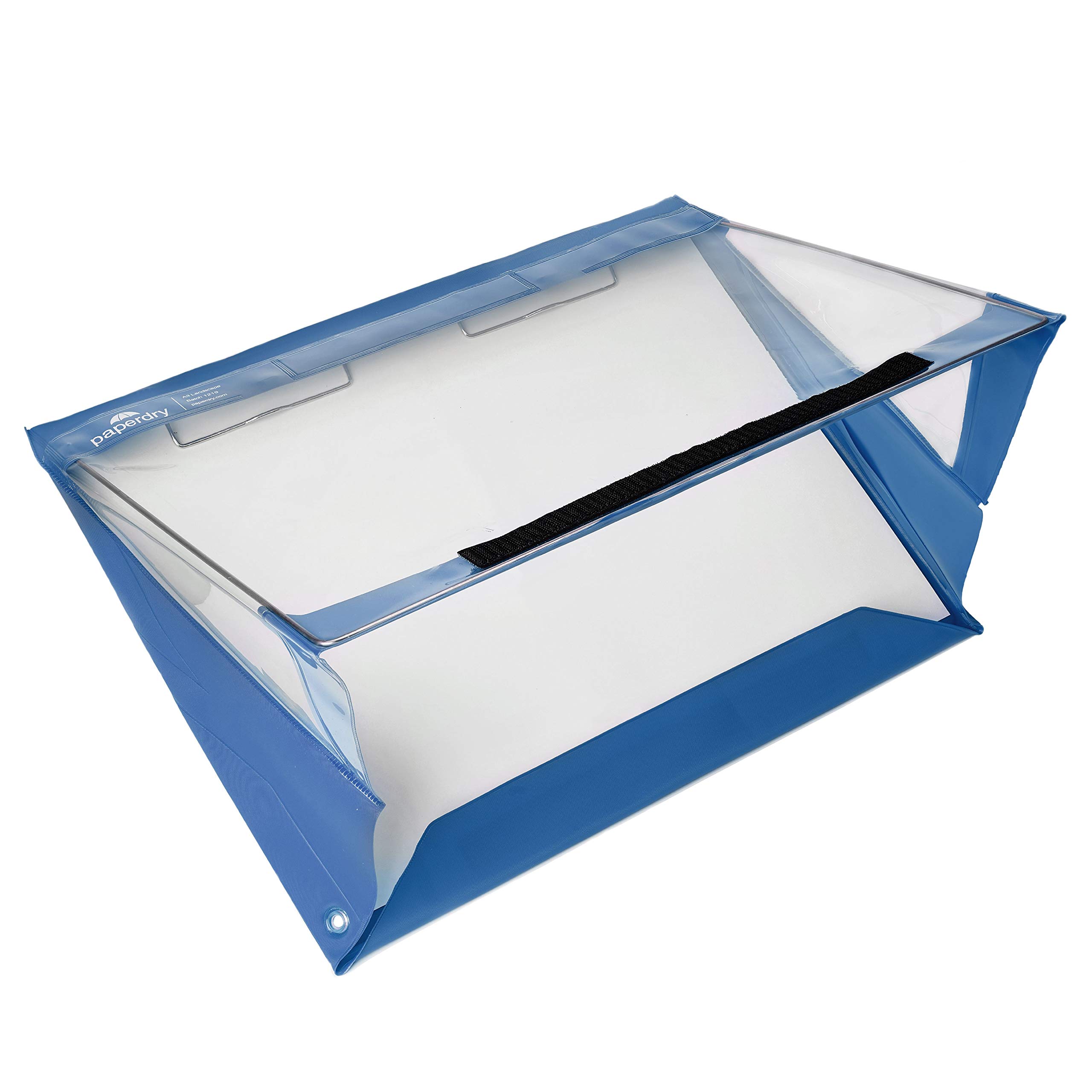 Waterproof Clipboard A3 Landscape by Paperdry, Blue, Superior PVC Plastic with Cold Protection, Outdoor Covered Clip Board with Storage, A3 Waterproof Document Holder