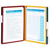 Durable Wall Mount Reference System 5 Double-Sided Panels, Assorted Colors | VARIO 10 Design Wall Reference Organizer, Letter-Size 8.5" x 11" Inches, Perfect for Storing and Displaying Documents