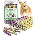 Bissap 36PCS Rabbit Chew Sticks, Mixed Natural Flower Rose Dahlberg Daisy and Forget-me-not Chew Toys Treats for Rabbit Bunny Chinchilla Guinea Pig Hamster and Other Small Animals Molar Snacks