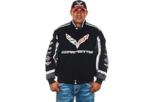 JH DESIGN GROUP Men's Chevy Corvette C7 Embroidered Cotton Twill Jacket