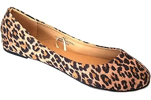 Shoes8teen Womens Ballerina Ballet Flats Shoes Leopard & Solids 14 Colors