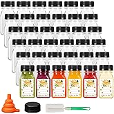 BAKHUK 36pcs 4oz Small Plastic Juice Bottles with Caps, Empty Reusable Clear Bulk Beverage Containers for Juice, Milk and Other Beverages,Suitable for Christmas Parties