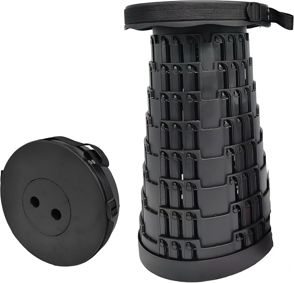 BARGAIN FACTORY Portable Folding Stool 180KG Load Lightweight 1kg