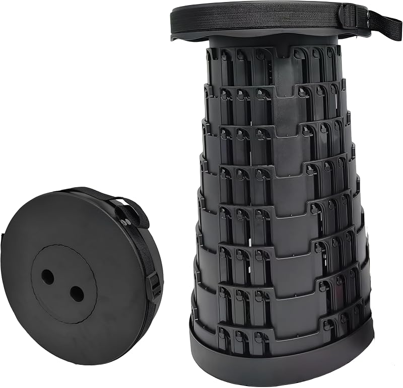 BARGAIN FACTORY Portable Folding Stool 180KG Load Lightweight 1kg