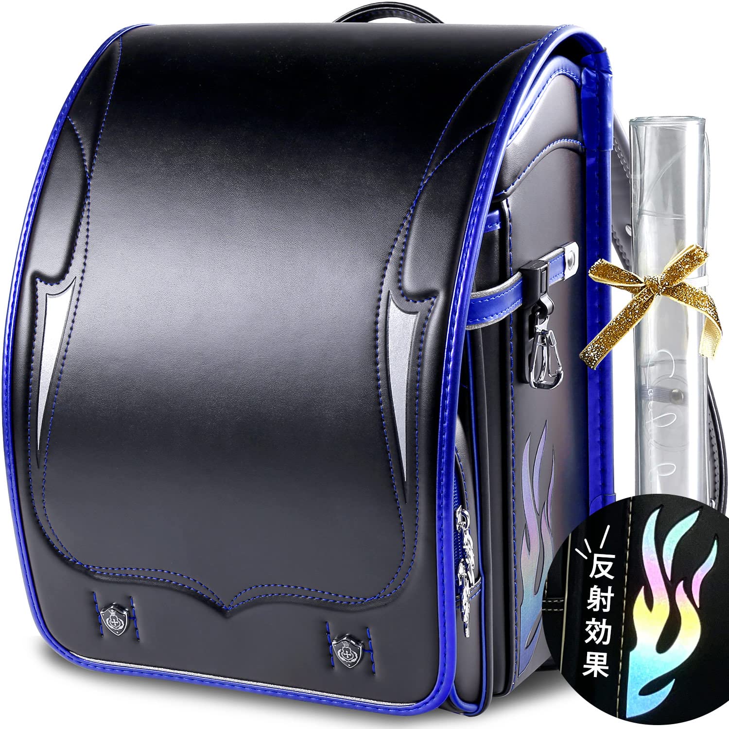 【Coulomb】最新男の子向け炎モデル人気男の子用 オリジナルランドセル 高級人工皮革 A4フラットファイル対応 大容量耐傷加工通気性ワンタッチロック防水仕上げ3色展開Japanese schoolbag商品画像