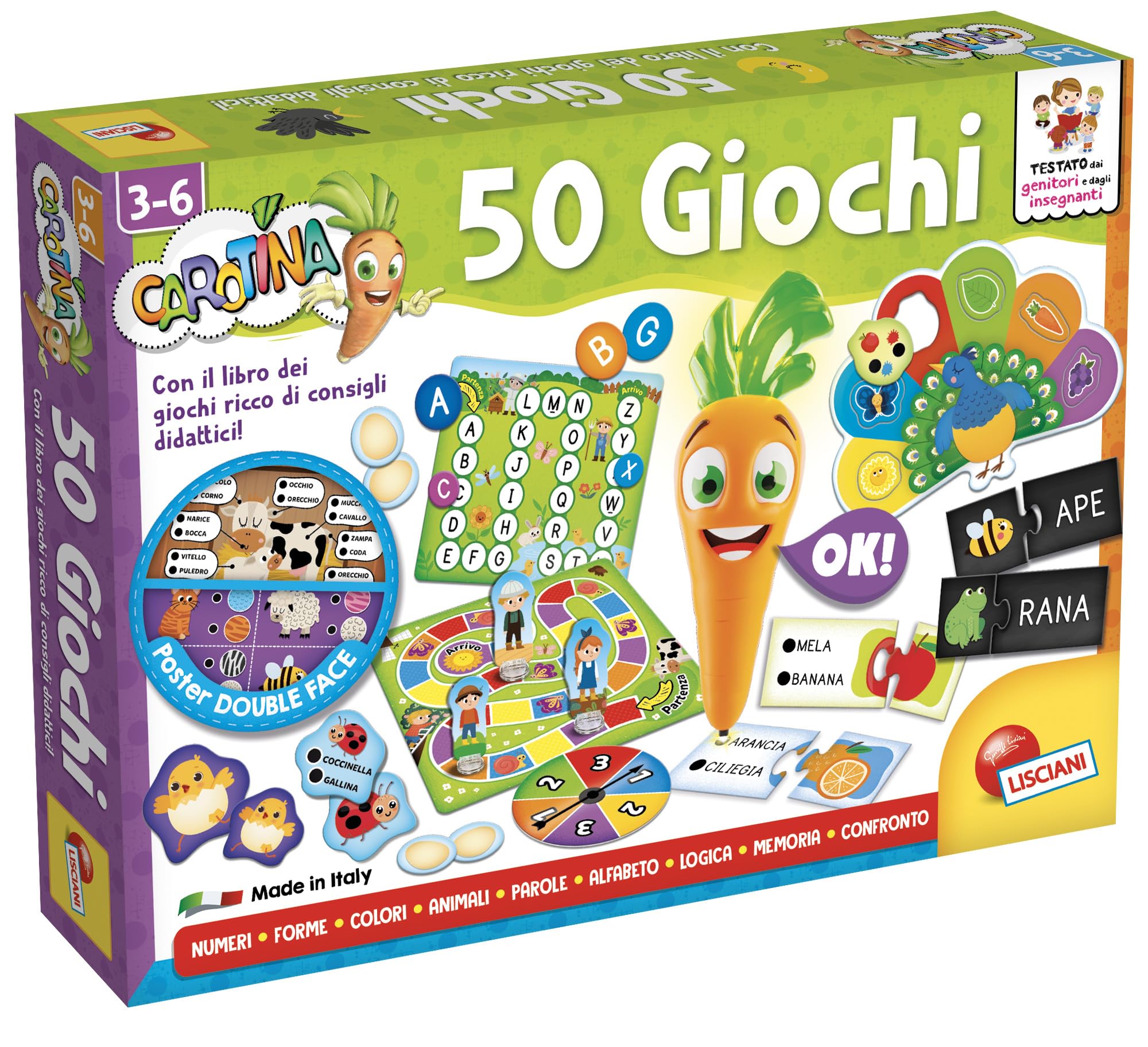 Liscianigiochi Carotina 50 Toys for Children, Multicoloured, 76710, 3-6 Years