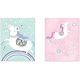 Renditions Gallery Unicorn Nursery Wall Art Fine Giclee Print Poster Set of 2, 18x27