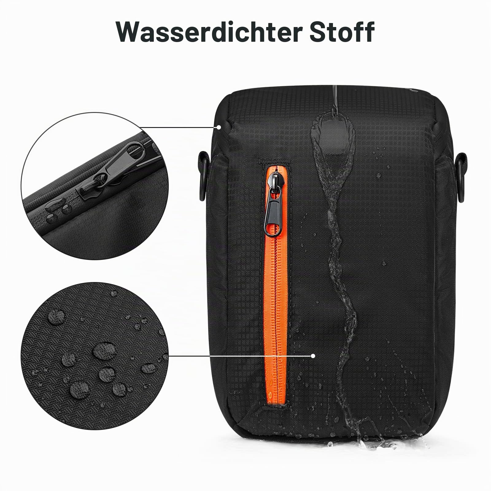 S-Zone Kameratasche Wasserdicht Stoßfest Objektivtasche Kameraeinsatz Tasche Praktisch Gepolstert DSLR SLR Kameraschutz Einsatztasche Objektivhüllen für spiegellose Objektivkabel Zubehör, Schwarz, S, 4