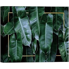 SIGNWIN Canvas Wall Art Tropical Green Fern Leaves...