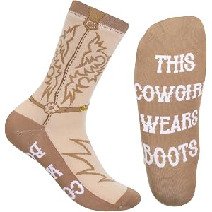 Glitopper Cowboy Boot Socks Gifts Cowboy West Boot Socks for Western Party Favors