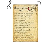Unittype Cardinal Memorial Garden Flag 12 x 18 Inch Remember Me Christmas Garden Flag Vertical Double Sided Yard Outdoor Decor to Remind You That Love Never Dies