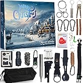 Survival Kit Advent Calendar for Men 2025 – Christmas Countdown Kit with Explorer Tools, Outdoor Survival Gear, Camping Gadgets & Survival, Explorer, and Camping Advent Calendar