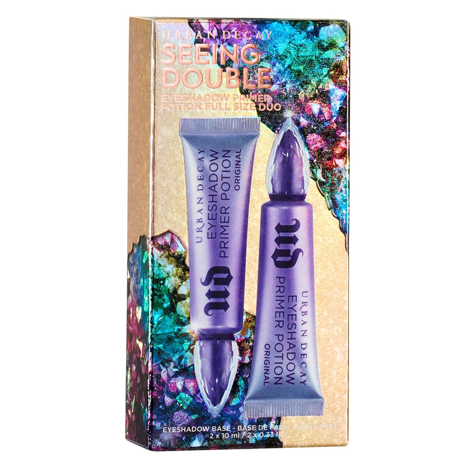 Urban Decay Eyeshadow Primer Potion Duo Gift Set, Original - Nude Eye Primer for Crease-Free Eyeshadow & Makeup Looks - Lasts All Day - Two x 0.33 fl oz