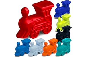 Queensell Set of 10 Metal Mexican Train Trains – Mexican Train Accessories for Classic Domino Game – Mexican Train Game Pieces for Mexican Train Dominoes
