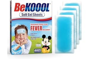 BeKoool Soft Cooling Gel Sheets for Kids, 4 Count
