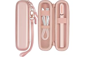 SITHON Hard Shell Travel Case for SolaWave 4-in-1 Facial Wand/Radiant Renewal Wand (V2.0), EVA Protective Portable Storage Carrying Case with Hand Strap (Case Only) (Rose Gold)