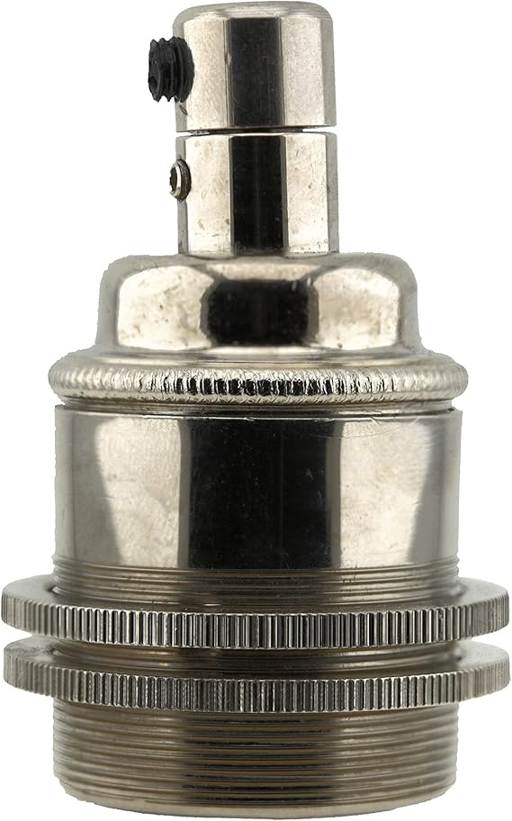 Traditional Edison Screw Bulb Holder (E27) and 2 Shade Rings with