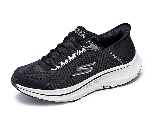 Skechers Hands Free Slip-ins Go Run Consistent 2.0 Empowered Sneaker, Black/White, 9.5 Wide