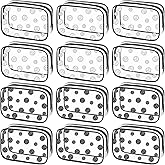 Kacctyen 12 Pcs Volleyball Clear Makeup Bag with Zipper Bulk Sport Goodie Clear PVC Pouch Organizer Waterproof Travel Case for Woman Team Gifts Birthday Decorations Supplies