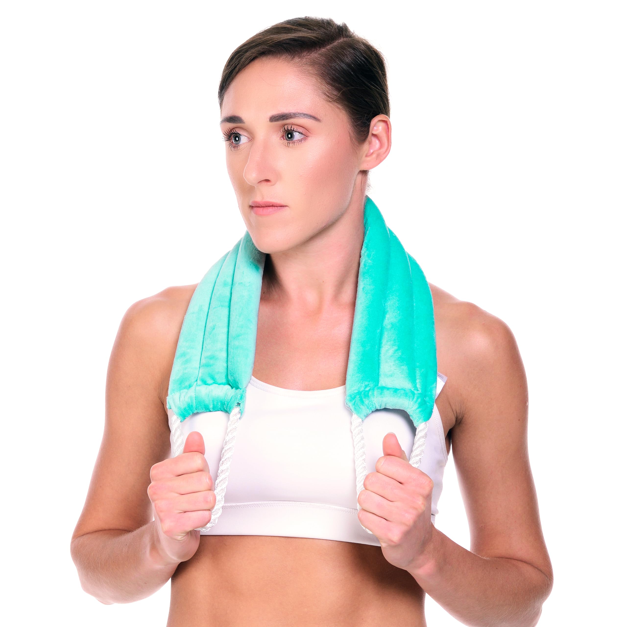 Neck Warmer for Pain Relief, Plush Moist Heat - Microwavable Neck Wrap with Handles, Odourless - Heated Bean Bags, Multi-purpose Heating Pad for Long-lasting Warmth - Shoulder & Back (Dynamik)