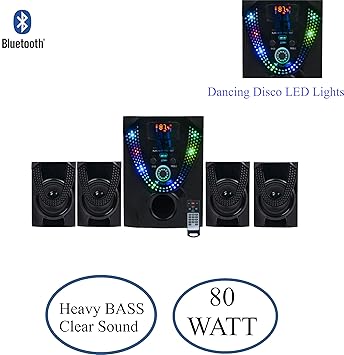 Eccellente 4.1 Bluetooth Music System Home Theatre 4 Speaker 1 Bass Woofer_HT139