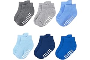 jealkip Baby and Toddler Socks,Soft Cotton Non-Slip Ankle Socks for New Born,Boys and Girls