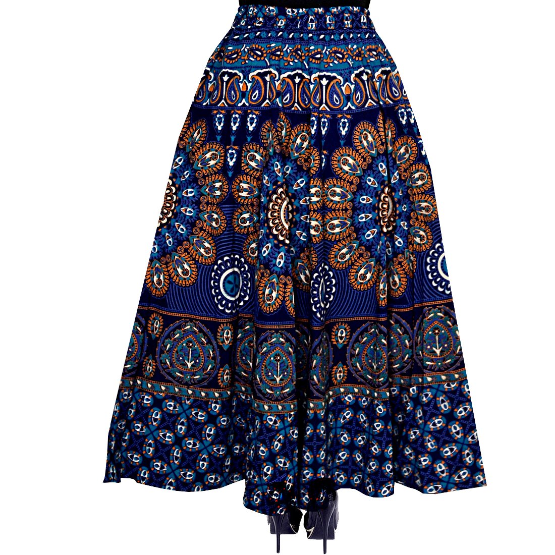 mudrika women's cotton wraparound skirt multicolour, free size