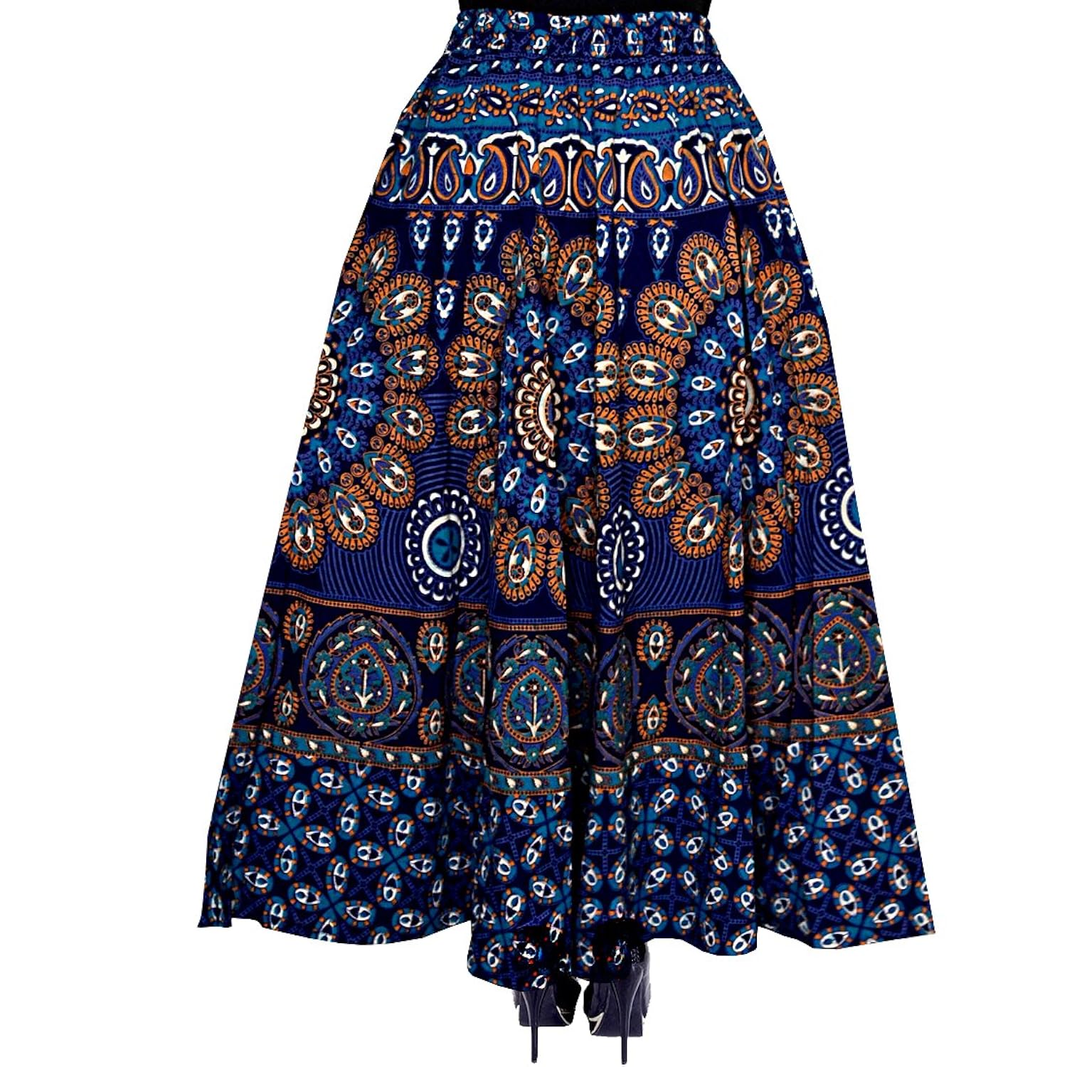 women's cotton skirt (multicolor_free size)