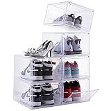 Attelite Drop Front Plastic Shoe Box with Clear