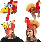 JOYIN 2 PCS Silly Thanksgiving Turkey Cap, Novelty Hats for Thanksgiving Night Event Dress-up Party, Costume Hats for Role Play Carnival Cosplay, Decoration & Accessories
