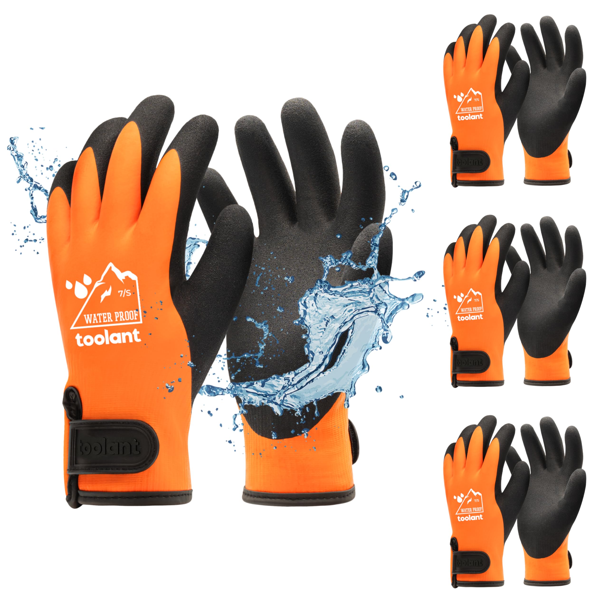 100% Waterproof Gloves Bulk Pack, 3 Pairs, Winter