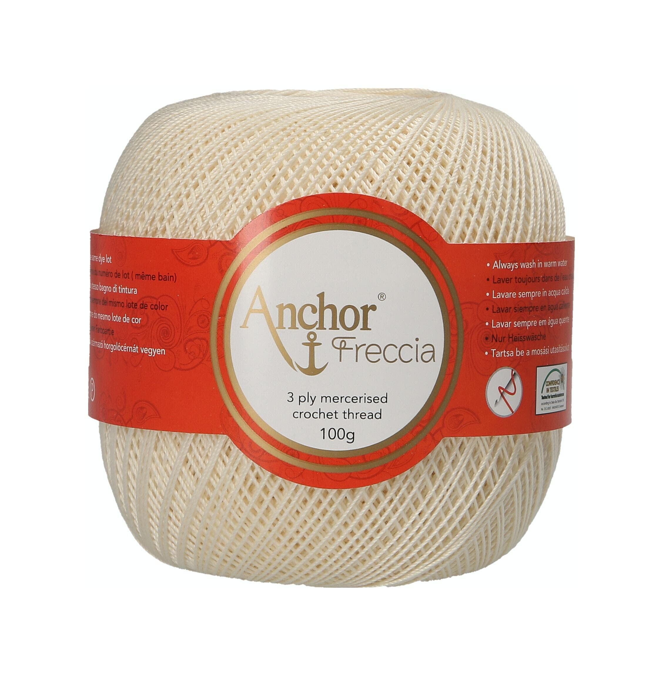 ANCHOR Crochet Yarns Freccia, Thickness: 12, Packaging: 100G, Running Length: 570M 6650