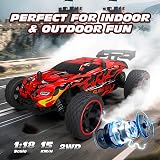 Tecnock 1:18 Scale Remote Control Car 2WD USB-C Charging 2.4GHz LED view 3