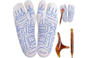 AM-reimay Reflexology Socks with Tools Set – Acupressure Socks and Reflexology Glove for Foot Massage & Pressure Point Therapy, Foot Reflexology Tool for Women and Men