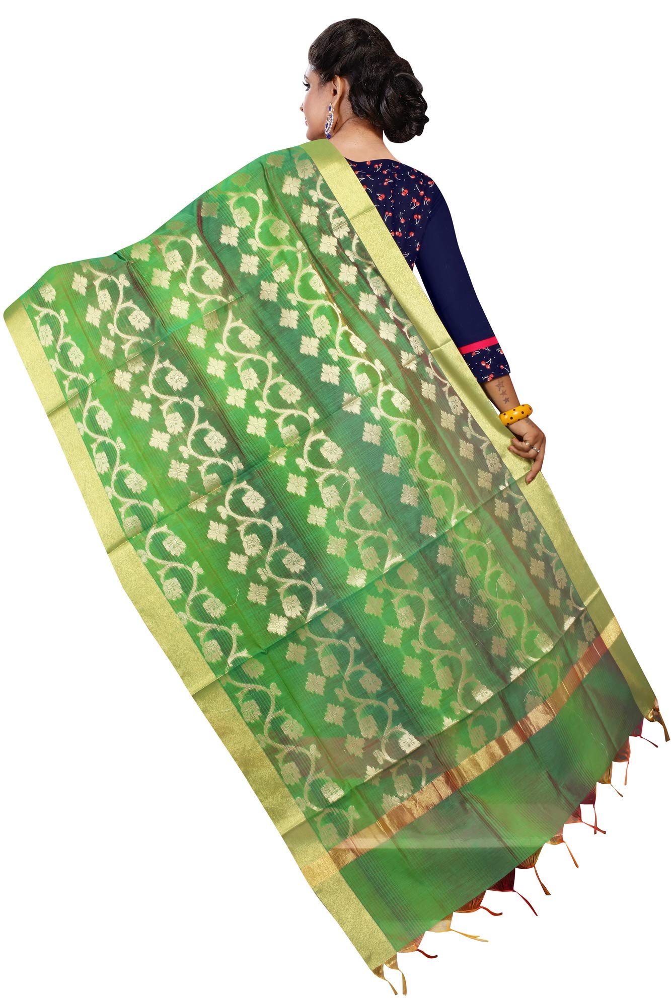 Women's Zari Work Indian Ethnic Banarasi formal party wear Dupatta Stole Scarf Women's Zari Work Indian Ethnic Banarasi formal party wear Dupatta Stole Scarf