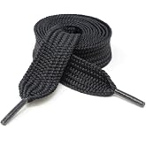 Thick Flat 3/4" Wide Shoelaces Solid Color Strings for All Shoe Types | Chunky Fat Laces for Sneakers, Boots