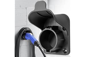 MECMO EV Charger Holder Waterproof for SAE J1772, Wall Mount Nozzle Holster Dock for Indoor Outdoor, Electric Vehicle EVSE PH